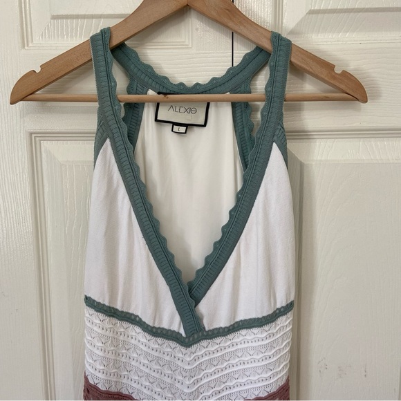 Alexis Knit Crochet Multi Colour Summer Midi Dress Revolve Size Large - Picture 3 of 7